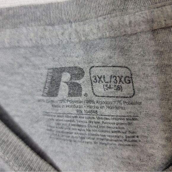 Russell Athletic BYU Cougars Mens Short Sleeve T Shirt Gray 3 XXXL - Picture 5 of 9